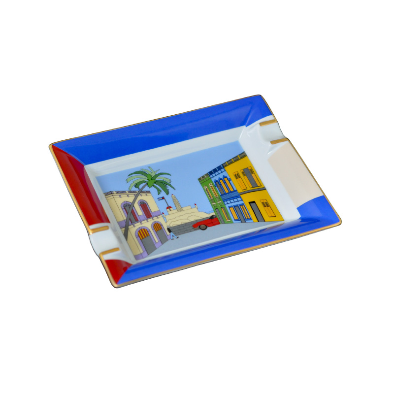 ELIE BLEU - CASA CUBANA COLLECTION PORCELAIN ASHTRAY