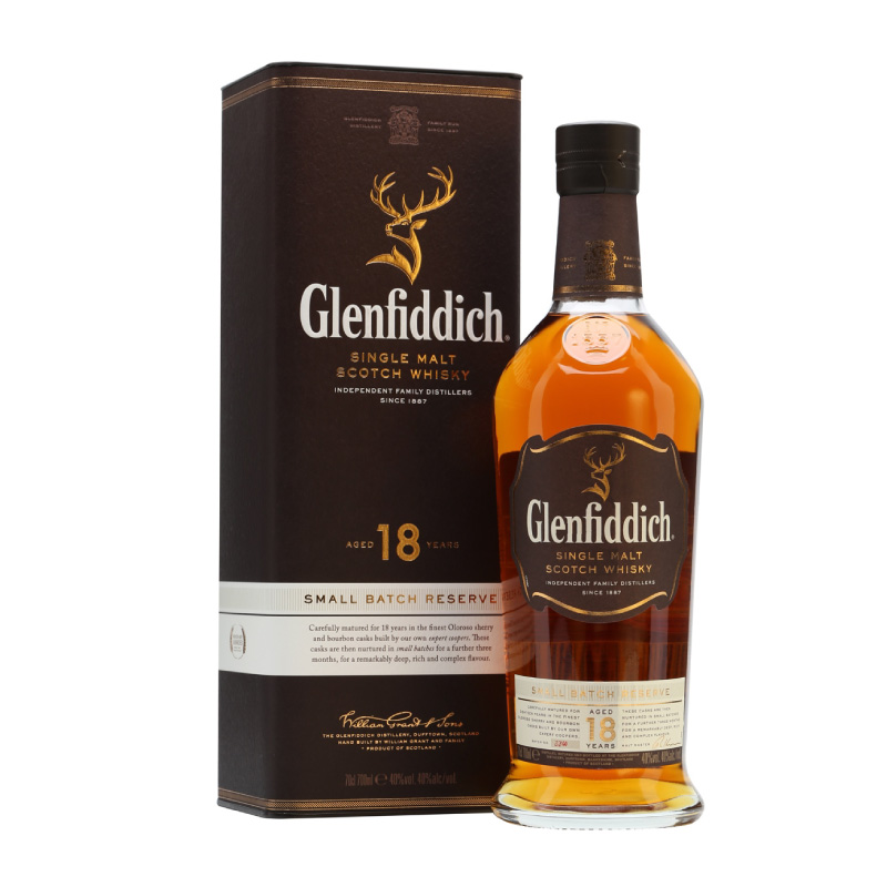 GLENFIDDICH AGED 18 YEARS SINGLE MALT SCOTCH WHISKY