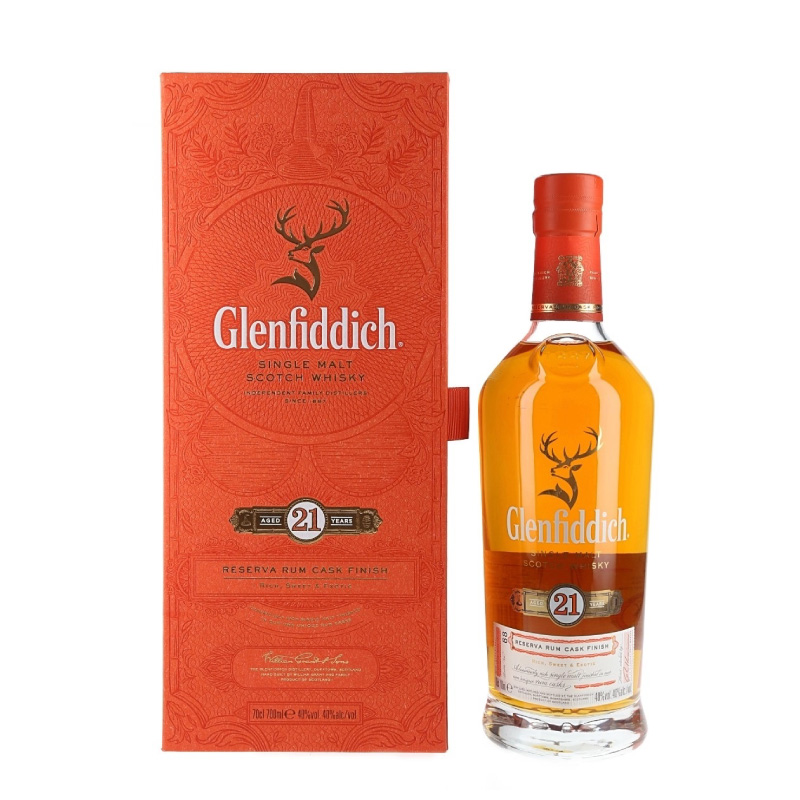 GLENFIDDICH AGED 21 YEARS SINGLE MALT SCOTCH WHISKY