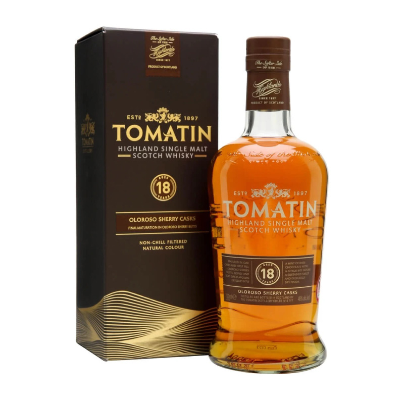 TOMATIN - HIGHLAND SINGLE MALT SCOTCH WHISKEY 18 YEARS